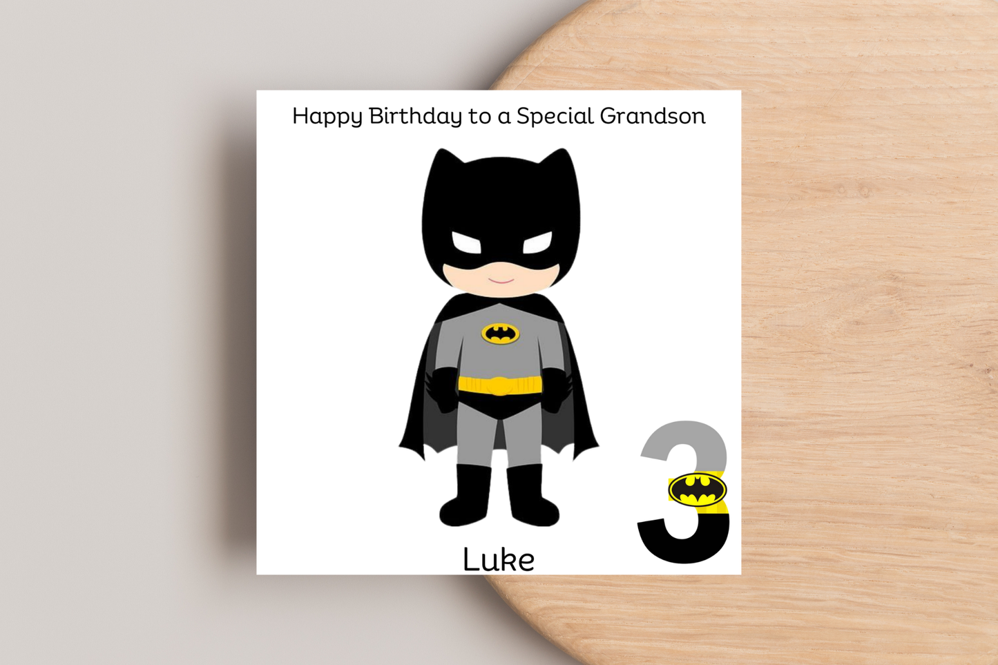 Personalised Batman Birthday Card