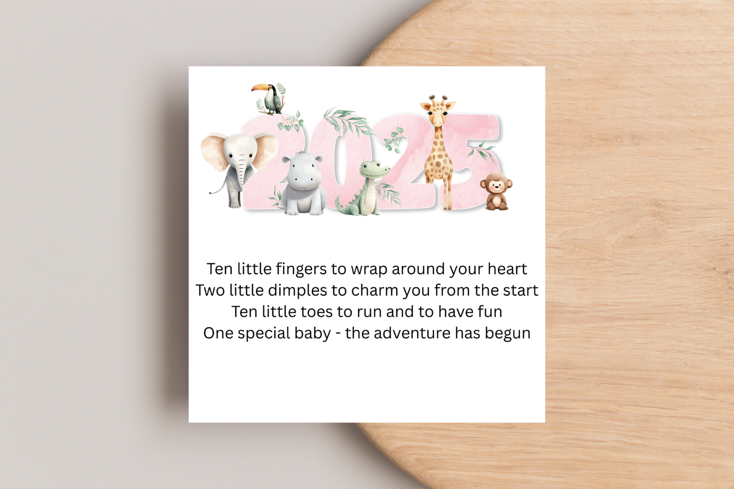 Born in 2025 New Baby Card