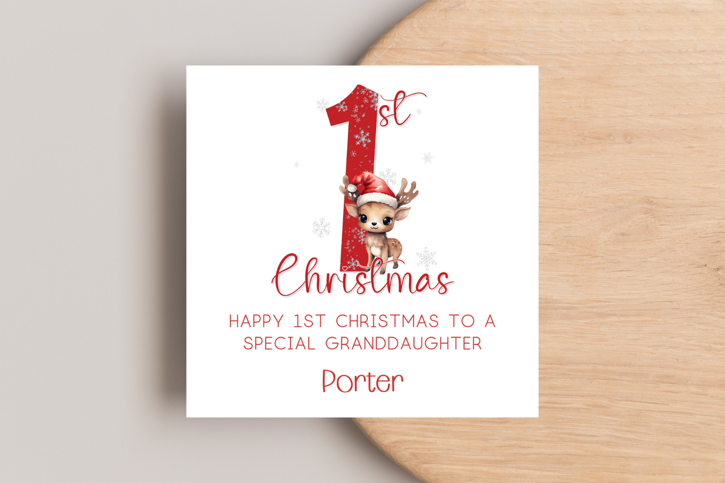 Personalised Santa 1st Christmas card