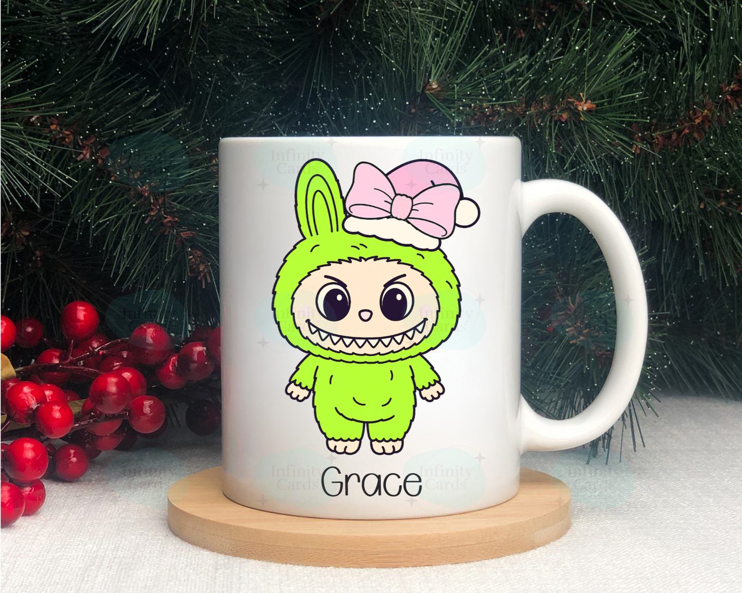 Personalised Labubu Christmas Mug