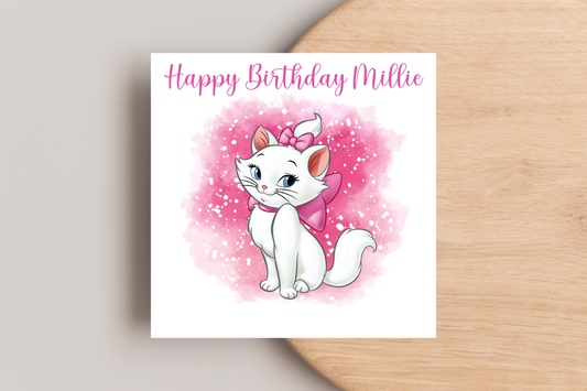 Personalised Aristocats Birthday Card