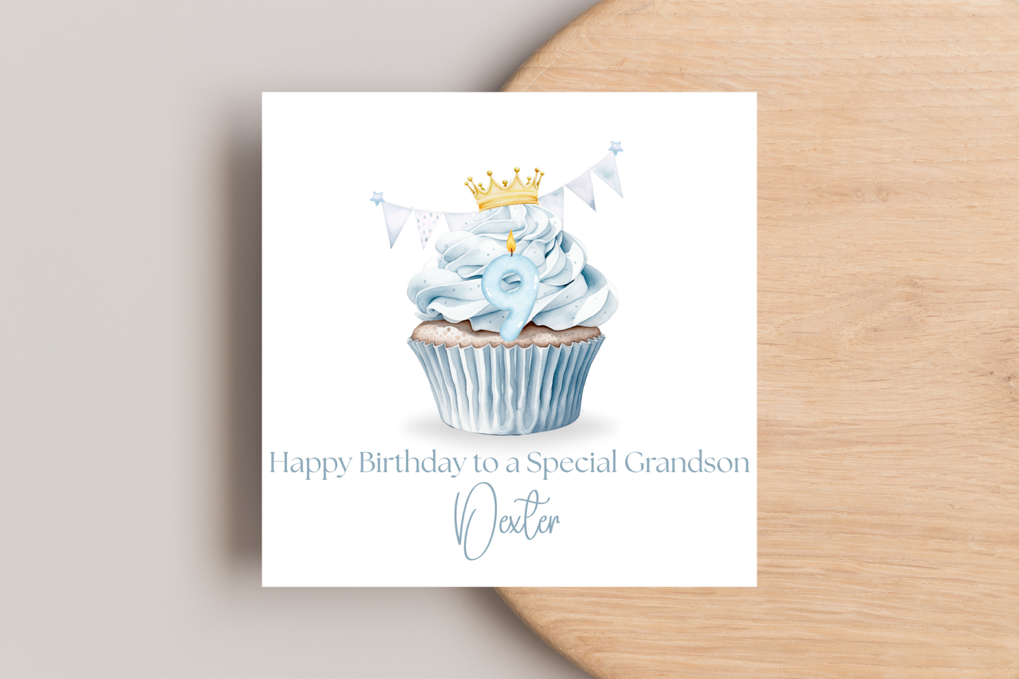 Personalised Prince Cupcake Birthday Card
