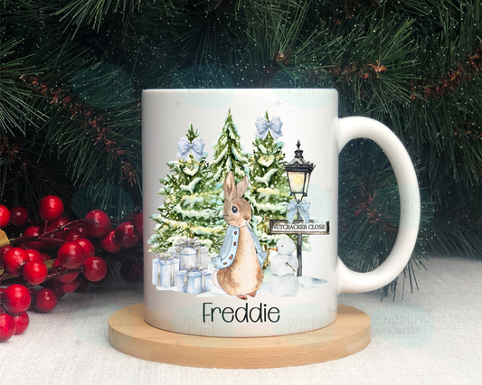 Personalised Peter Rabbit Christmas Mug