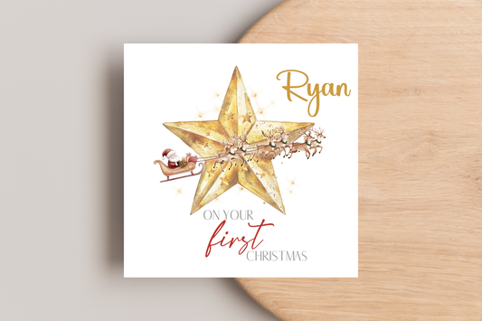 Personalised 1st Christmas Card