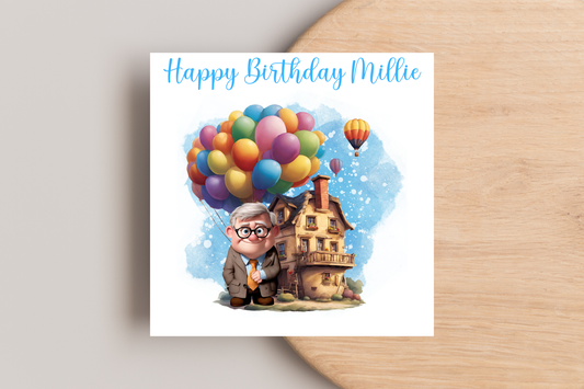 Personalised UP! Birthday Card