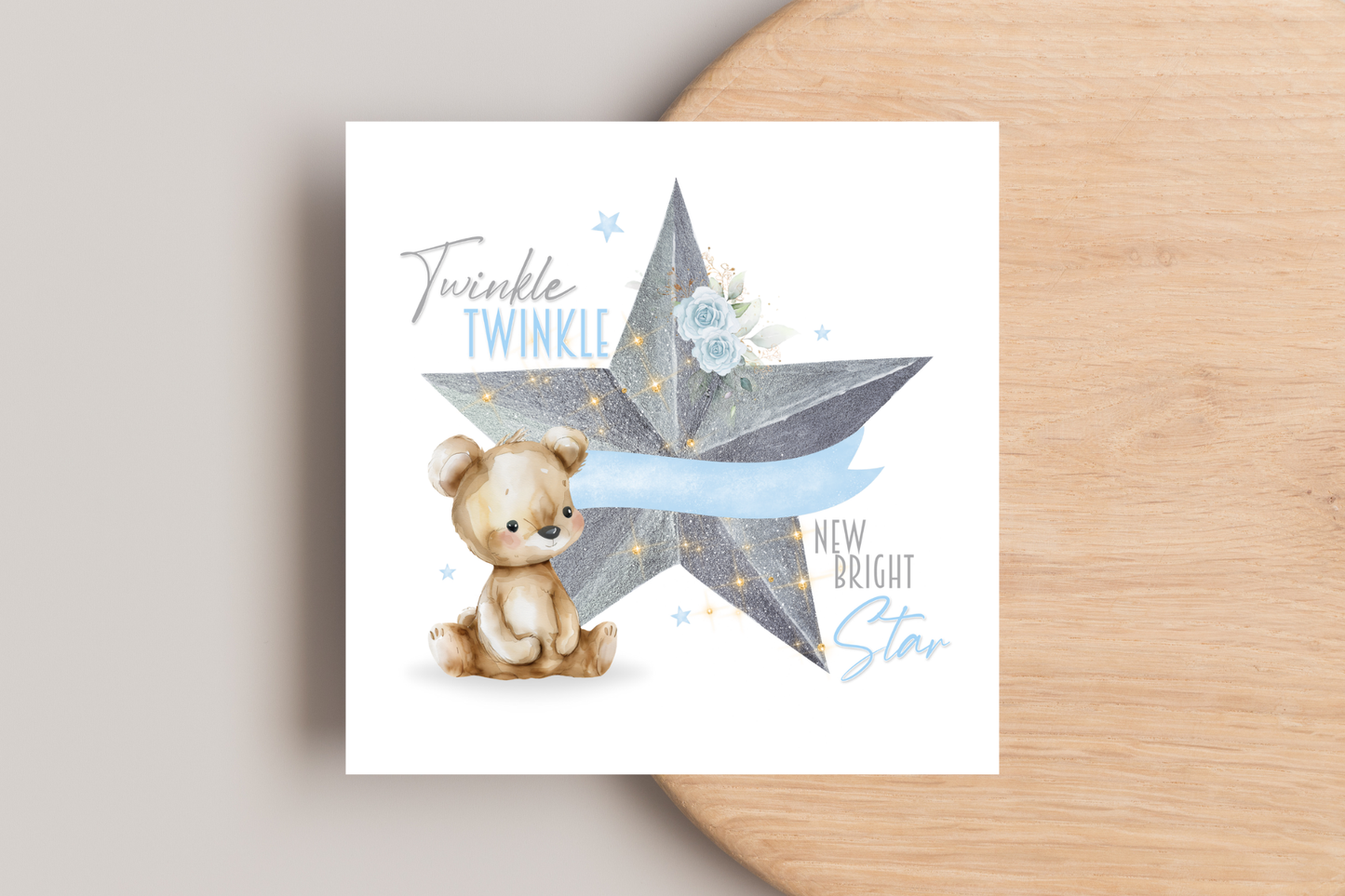 Twinkle Twinkle New Bright Star New Baby Card