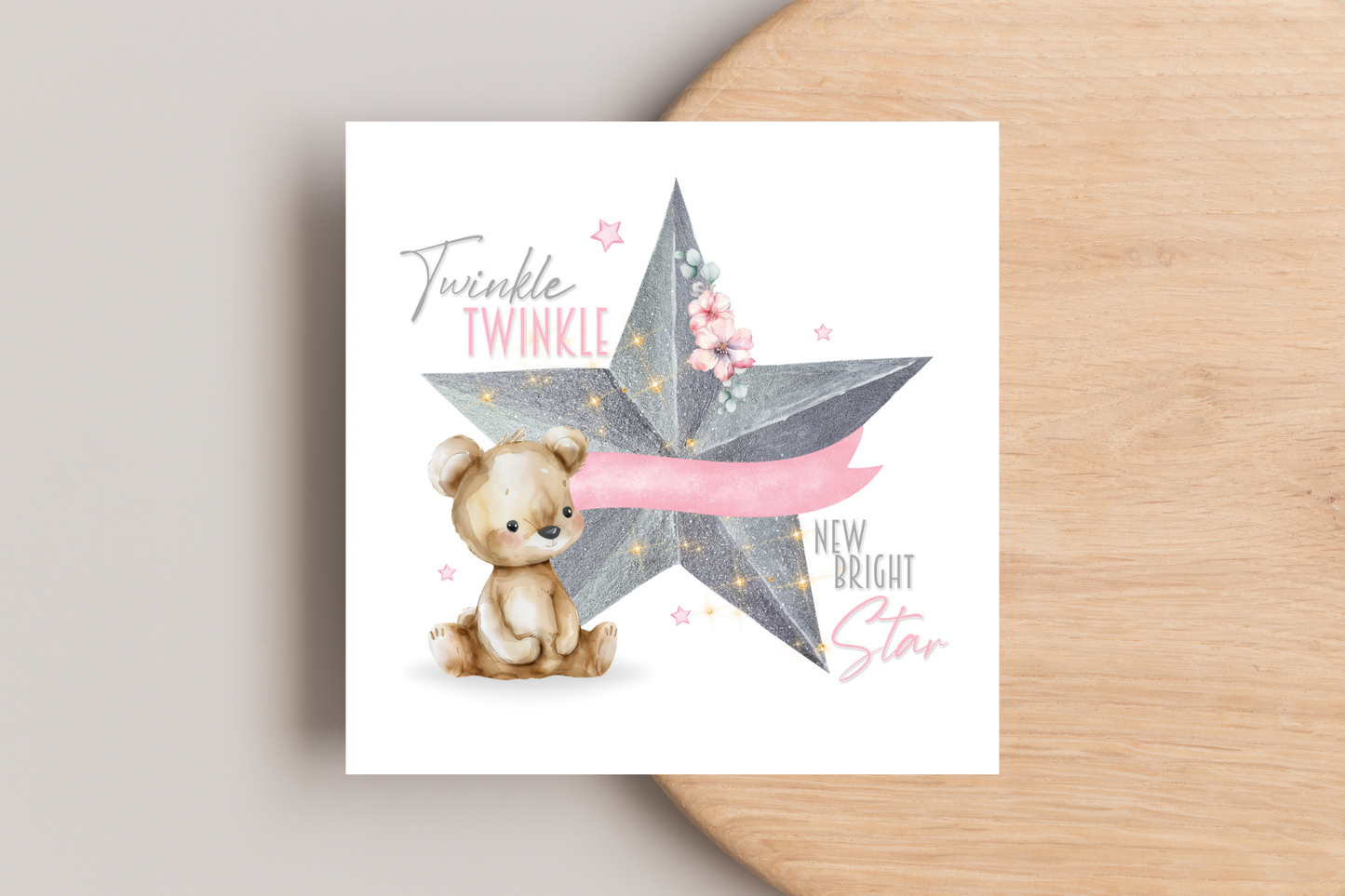 Twinkle Twinkle New Bright Star New Baby Card
