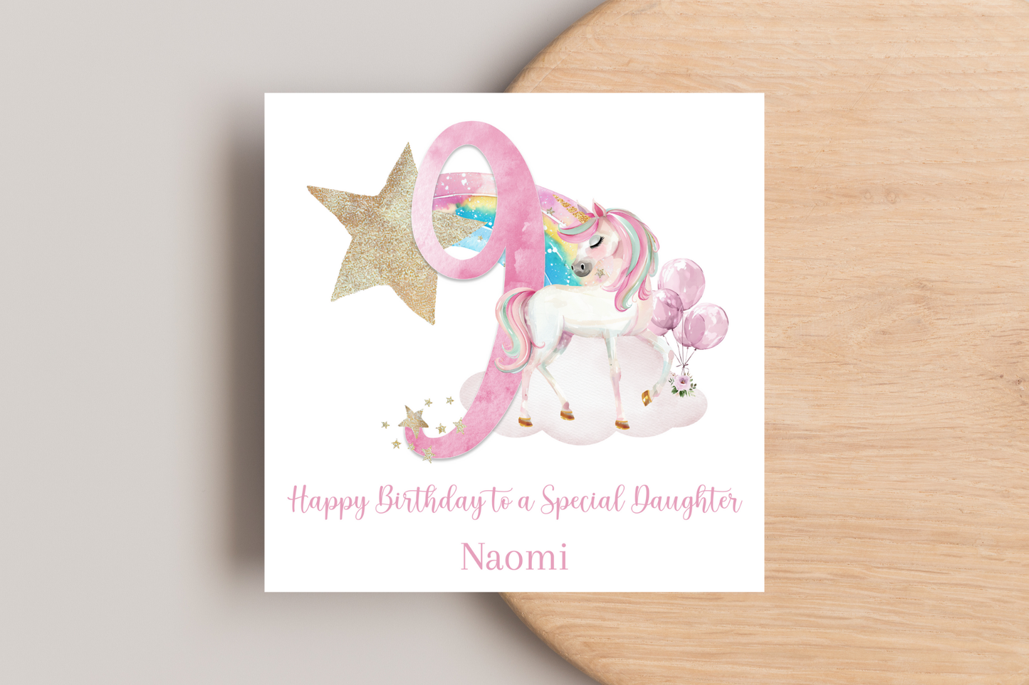 Personalised Magical Unicorn Birthday Card