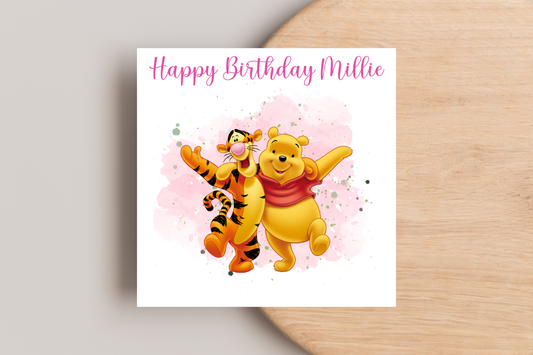 Personalised Winnie the Pooh Birthday Card