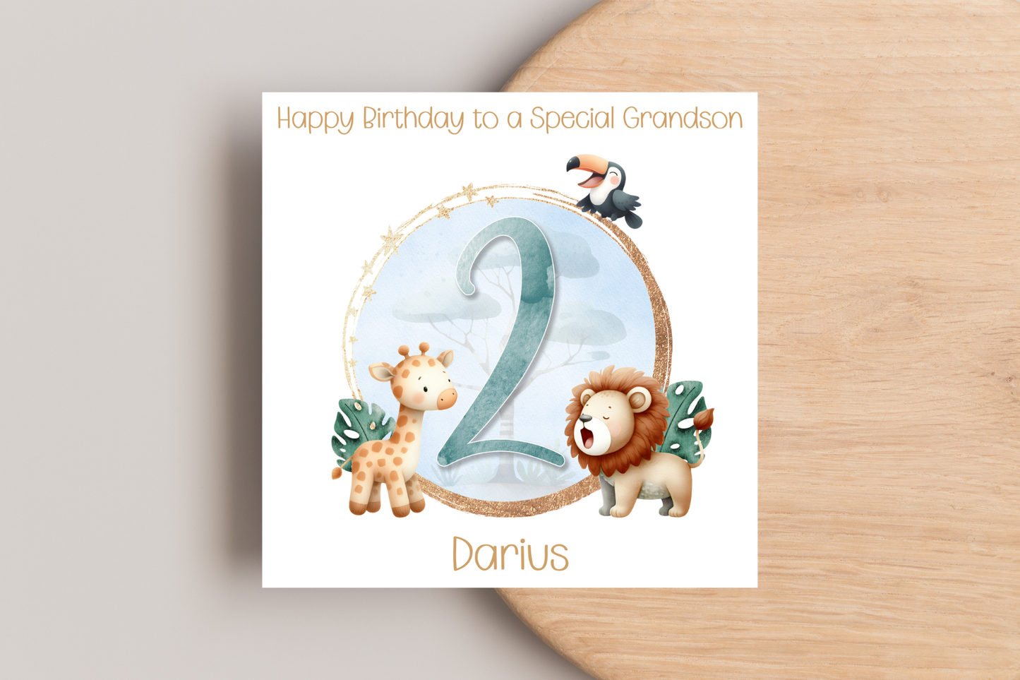 Personalised Jungle Birthday Card