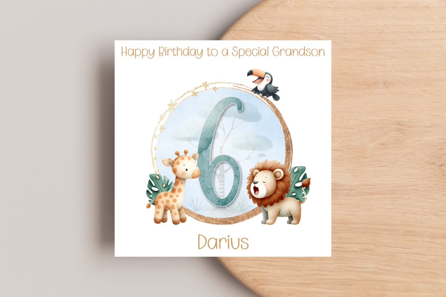 Personalised Jungle Birthday Card