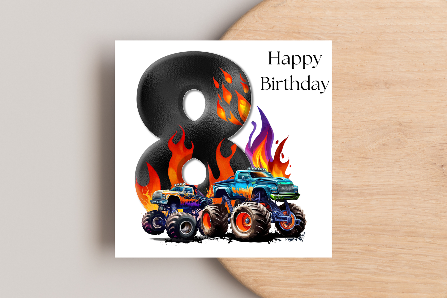 Monster Truck Birthday Card