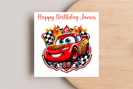 Personalised Cars Birthday Card