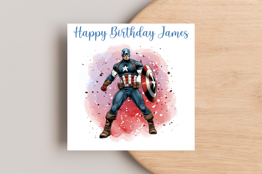 Super hero Avengers Personalised Birthday Card
