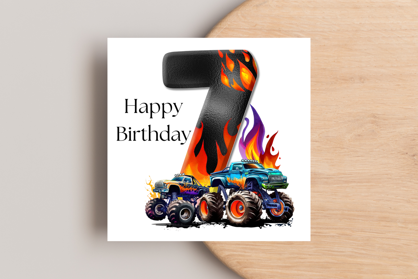 Monster Truck Birthday Card