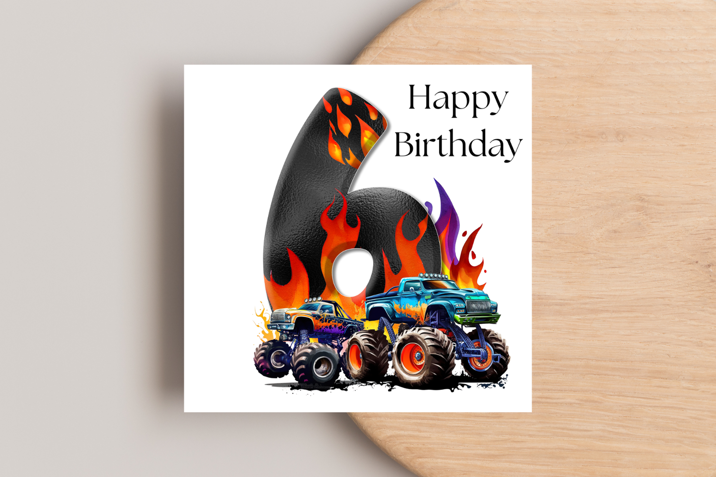 Monster Truck Birthday Card