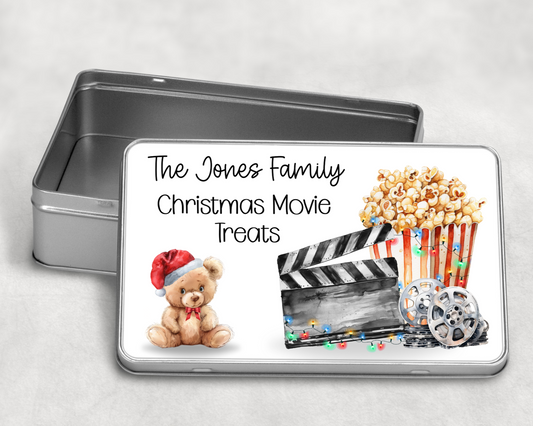 Personalised Christmas Movie Treat Tin