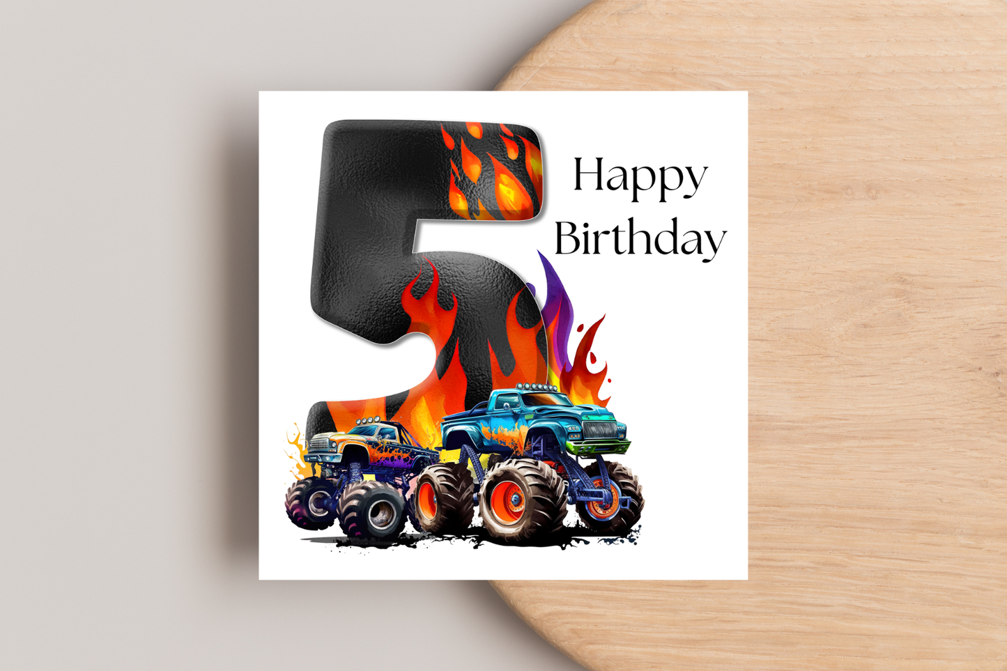 Monster Truck Birthday Card