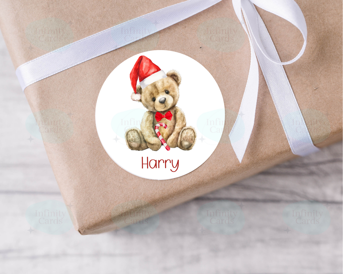 Personalised Teddy Bear Christmas Present Labels