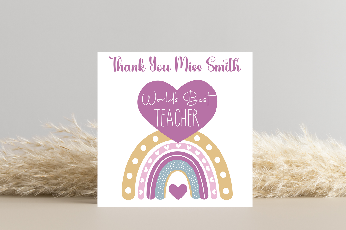 Personalised Worlds Best Teacher Card