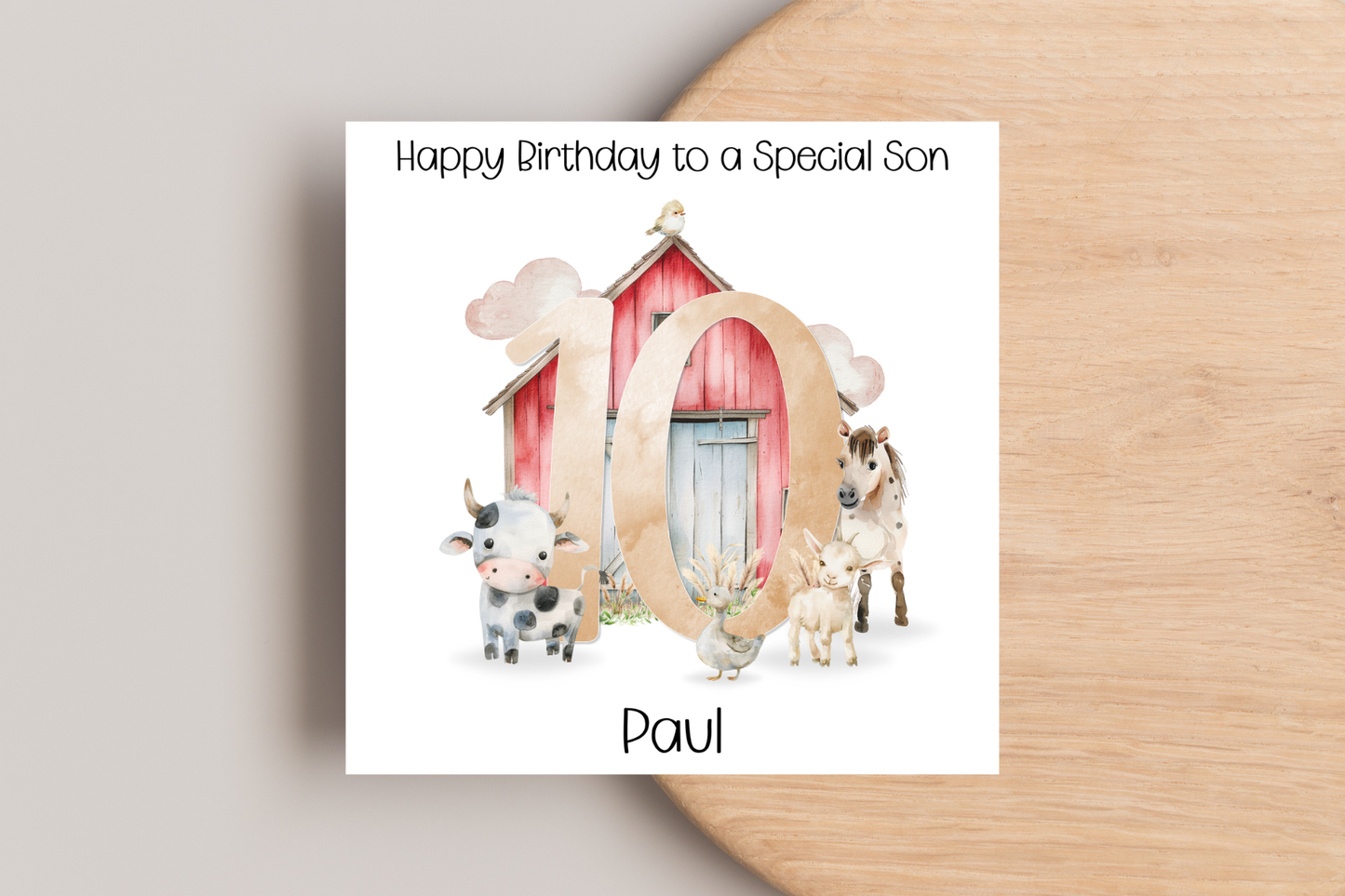 Personalised Farm Birthday Card