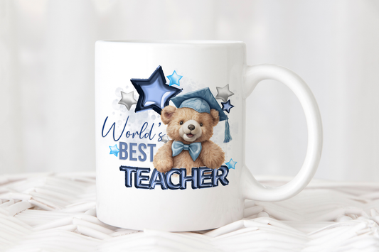 Worlds Best Teacher  Bear Mug