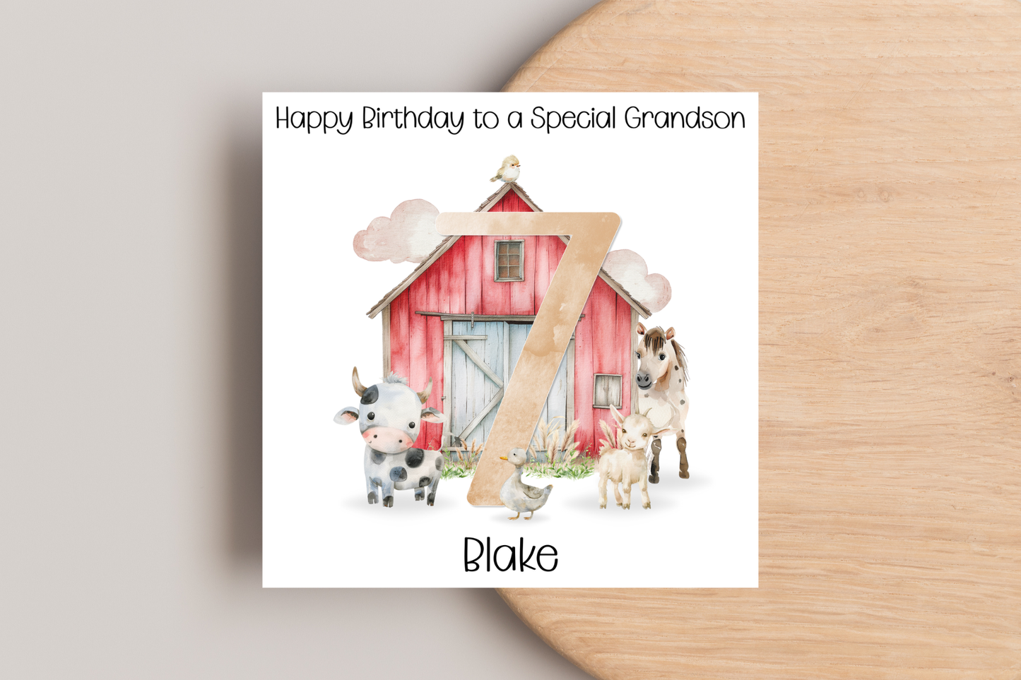 Personalised Farm Birthday Card