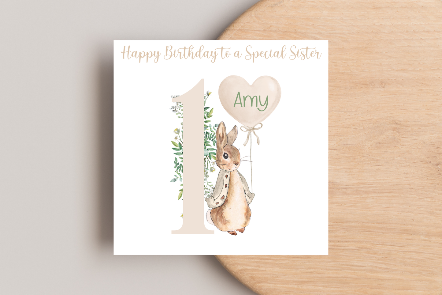 Personalised Peter Rabbit Birthday Card