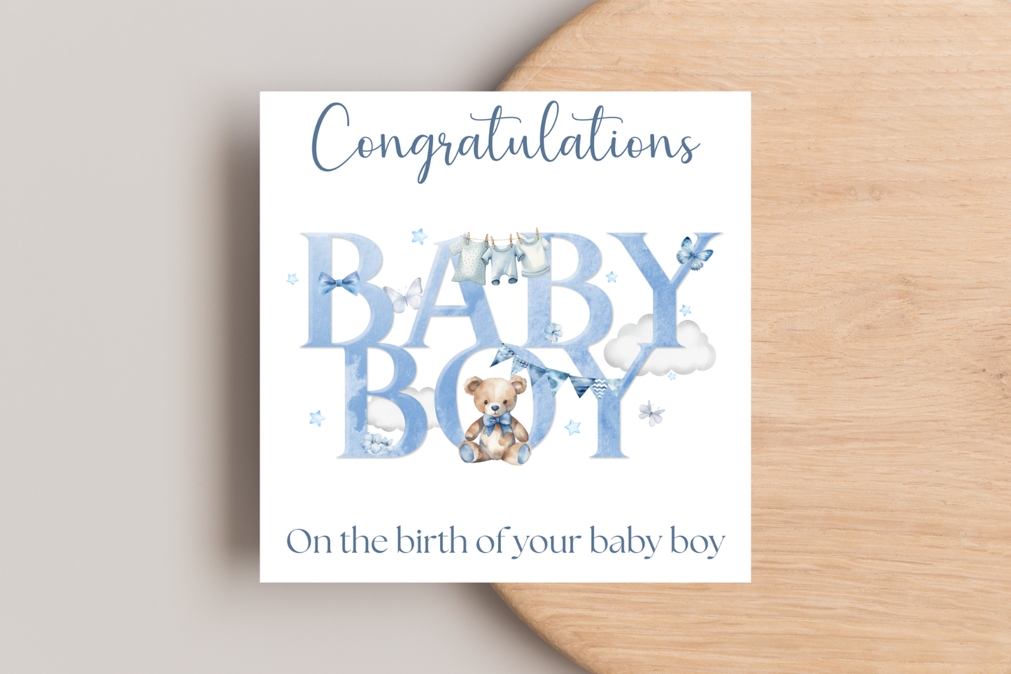 Congratulations on the birth of your Baby Boy Card