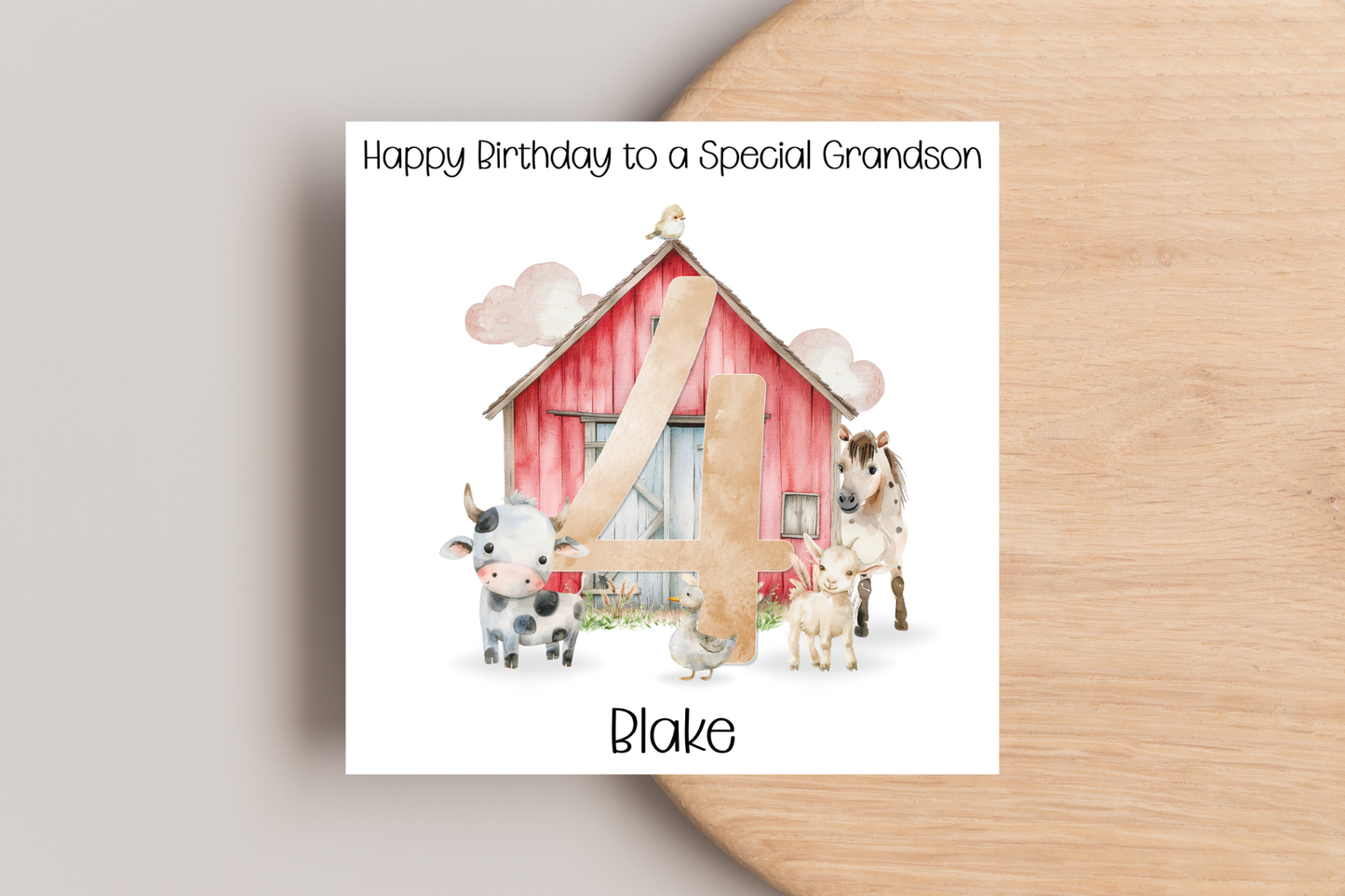 Personalised Farm Birthday Card