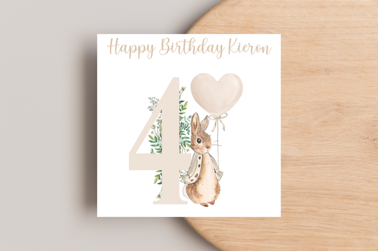 Personalised Peter Rabbit Birthday Card