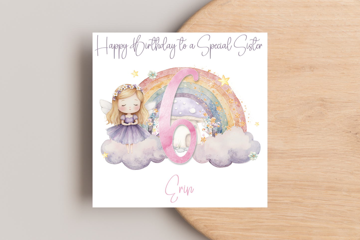 Personalised Fairy Birthday Card