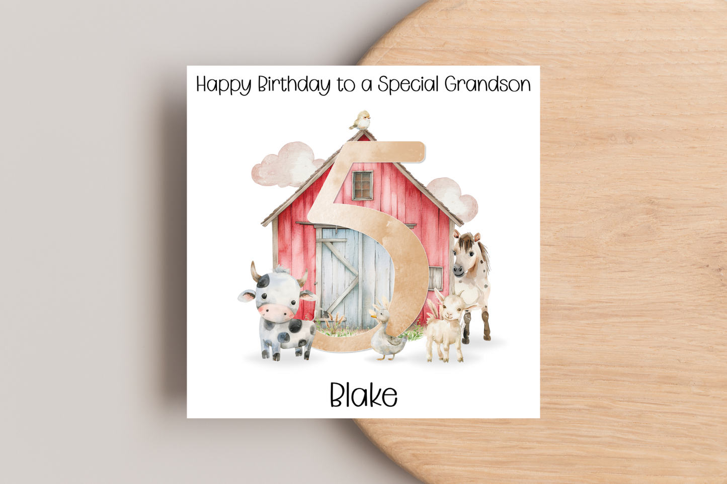 Personalised Farm Birthday Card