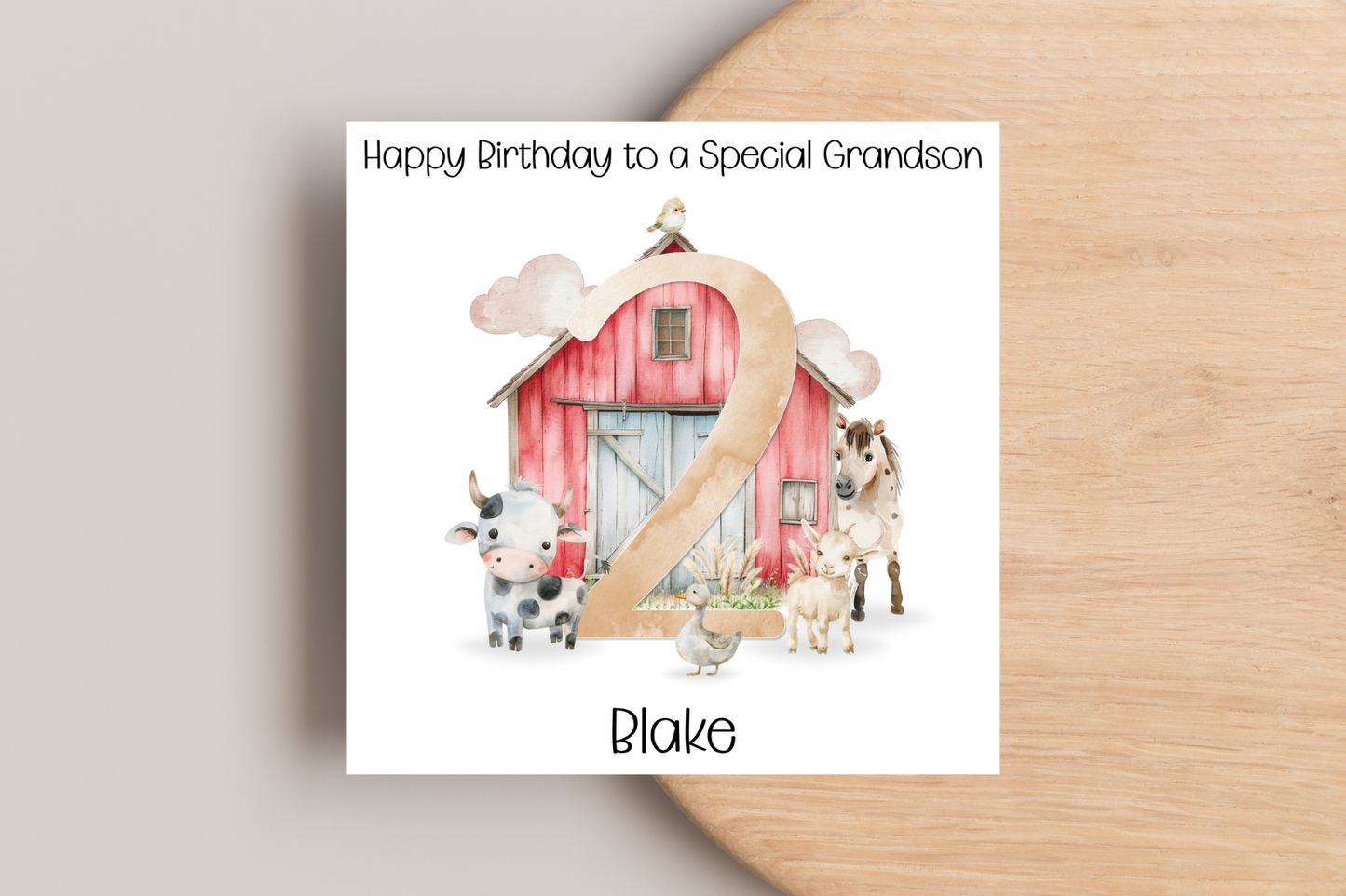 Personalised Farm Birthday Card