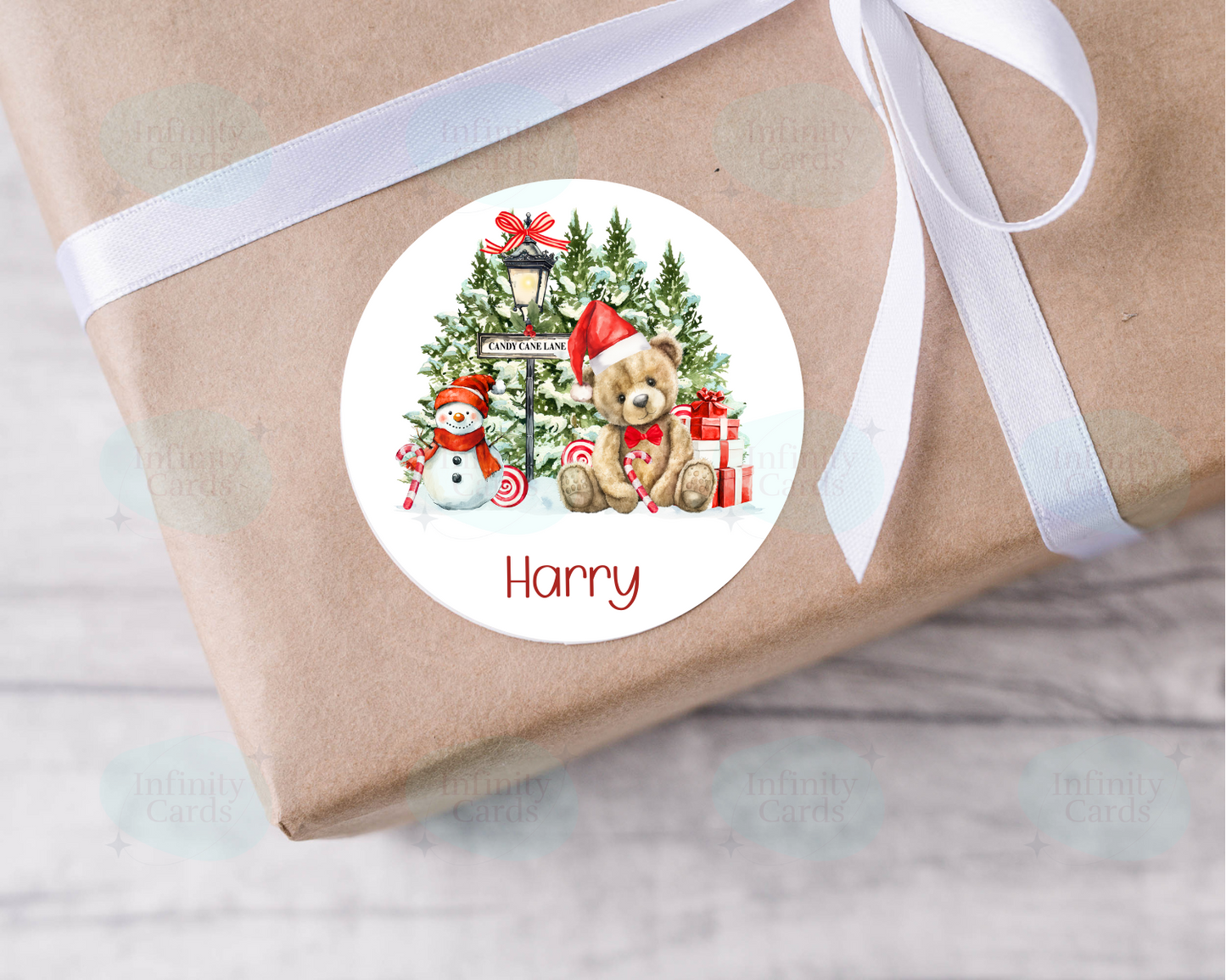Personalised Teddy Bear Christmas Present Labels