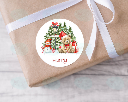 Personalised Teddy Bear Christmas Present Labels