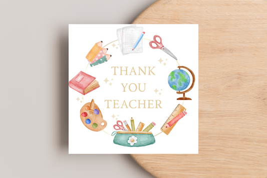 Thank You Teacher Card