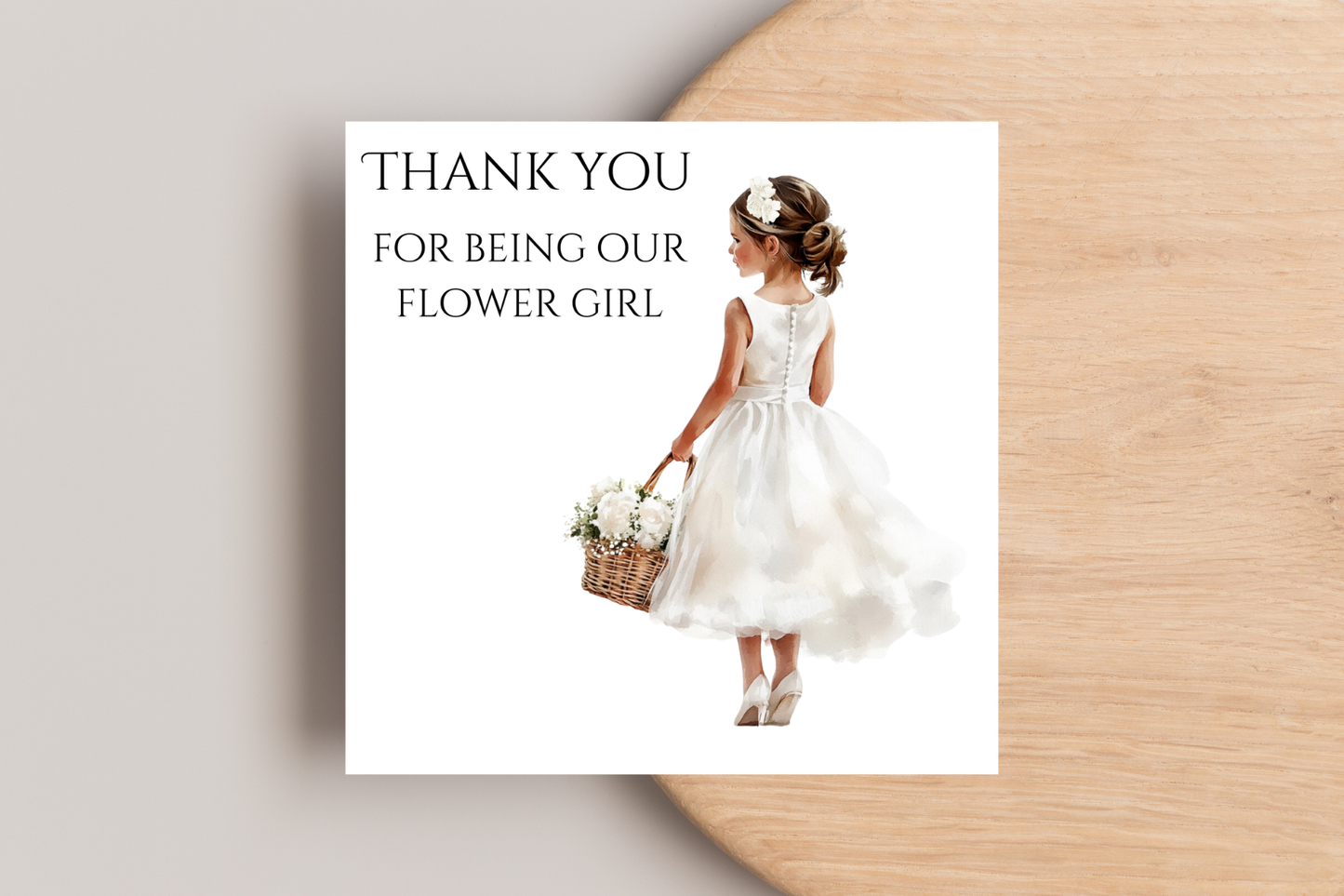 Thank you for being our flower girl card