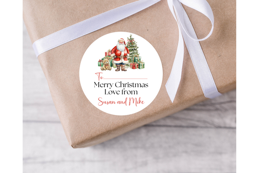Personalised Santa Christmas Present Labels