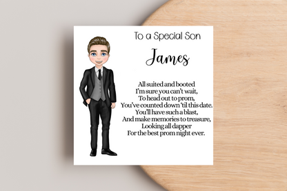 Personalised Prom Card for him