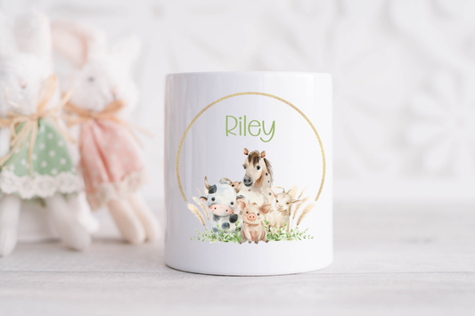Personalised Farm Animals Money Box