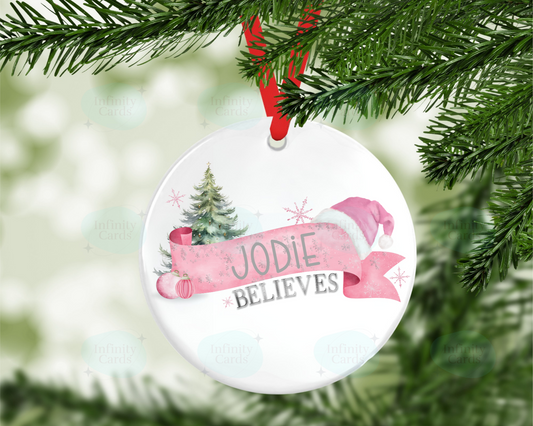 Personalised Believes Tree Decoration