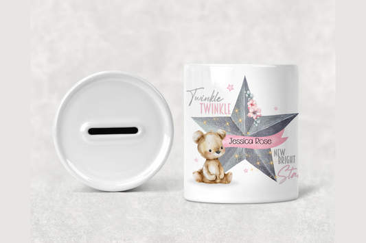 Personalised Twinkle Twinkle New Bright Star Money Box