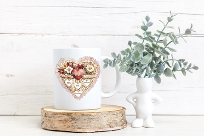 Personalised Mum Heart Mug
