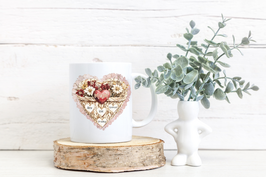 Personalised Mum Heart Mug