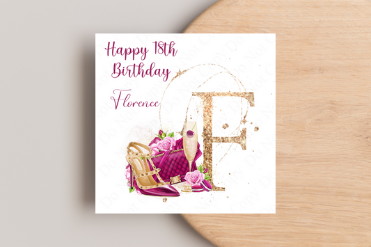 Personalised 18th Birthday card for her