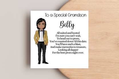 Personalised Prom Card for him