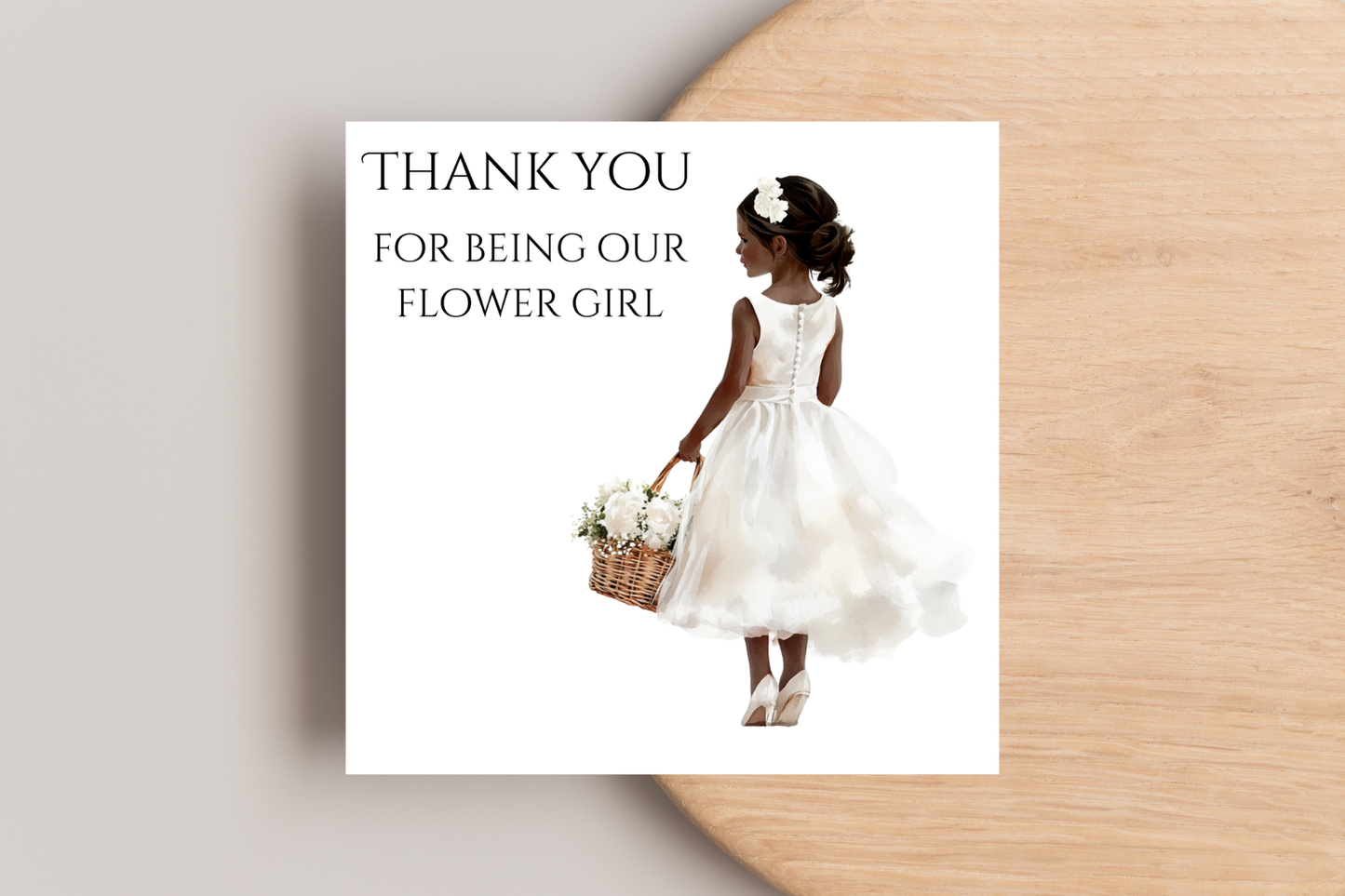 Thank you for being our flower girl card