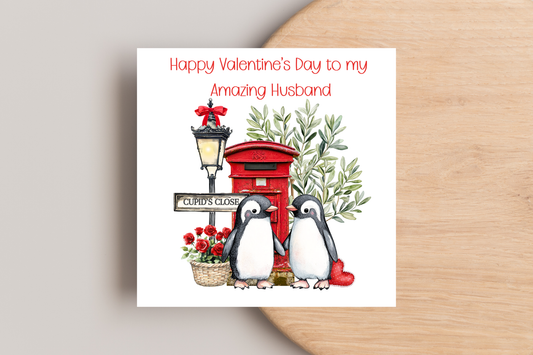 Penguin Couple Valentine's Day Card