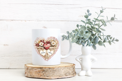 Personalised Mum Heart Mug